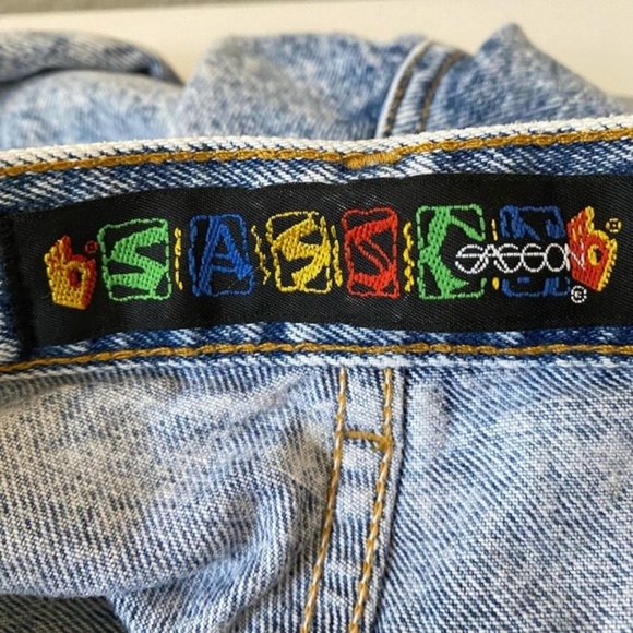 VTG Sasson Women's Blue Jeans Acid Wash Mom Zip Ankle High Waisted 80s Jr 5 - Picture 12 of 13